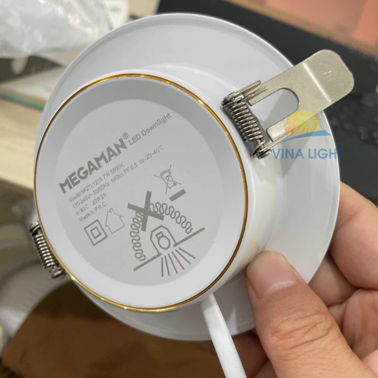 Đèn LED âm trần viền màu 7W MQTL1208 Megaman - Ảnh 2